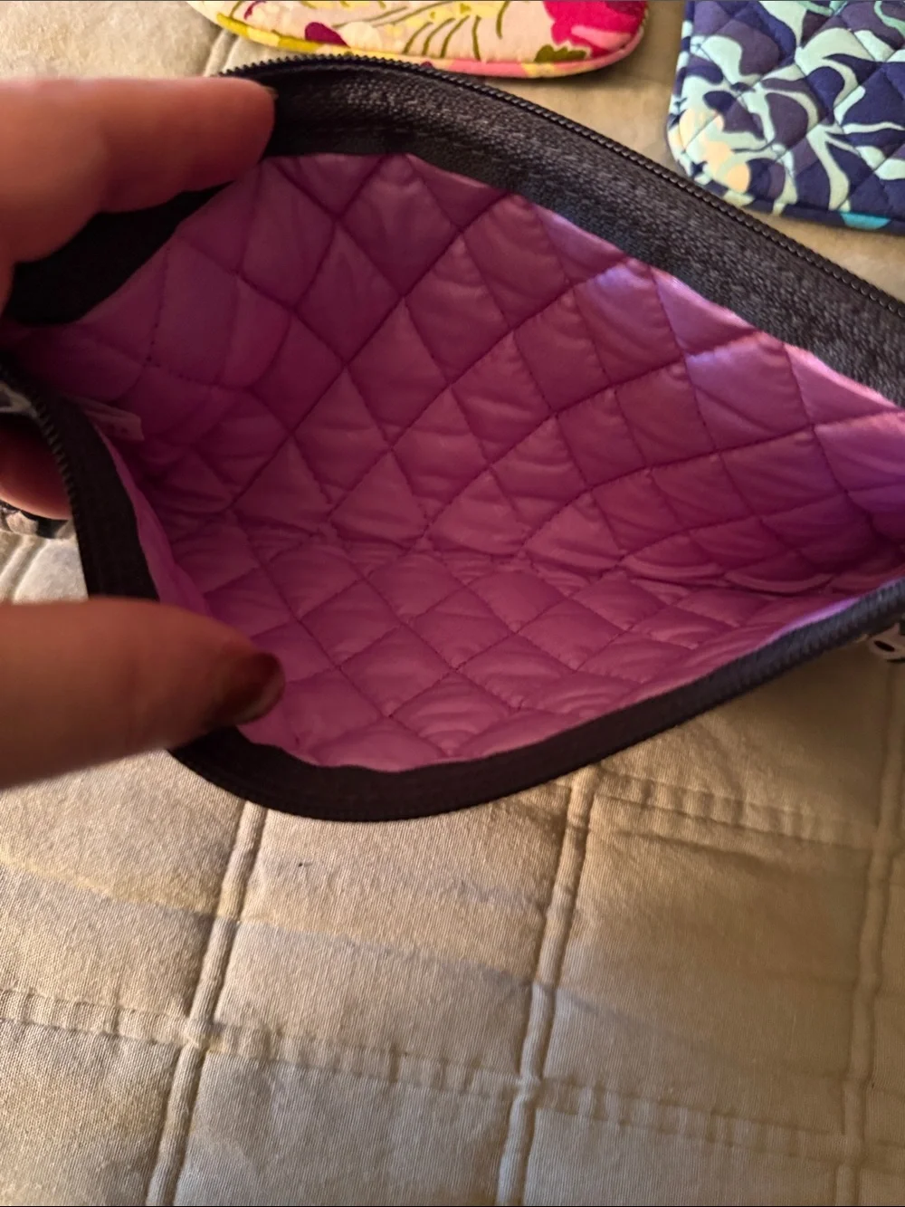 Vera Bradley Pink Floral Quilted Wristlet and Coin Pouches Set of 4